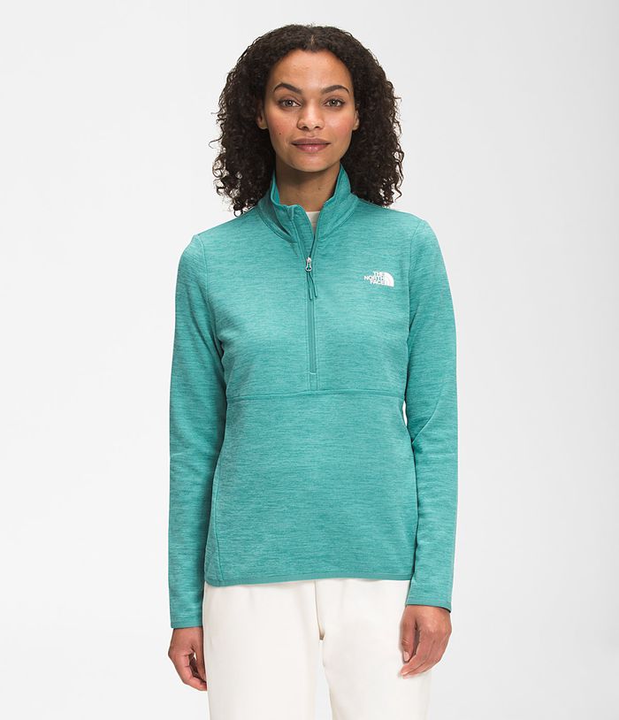 The North Face Pullover Canyonlands ¼ Zip Green - Womens - Thailand SOLMI-1065